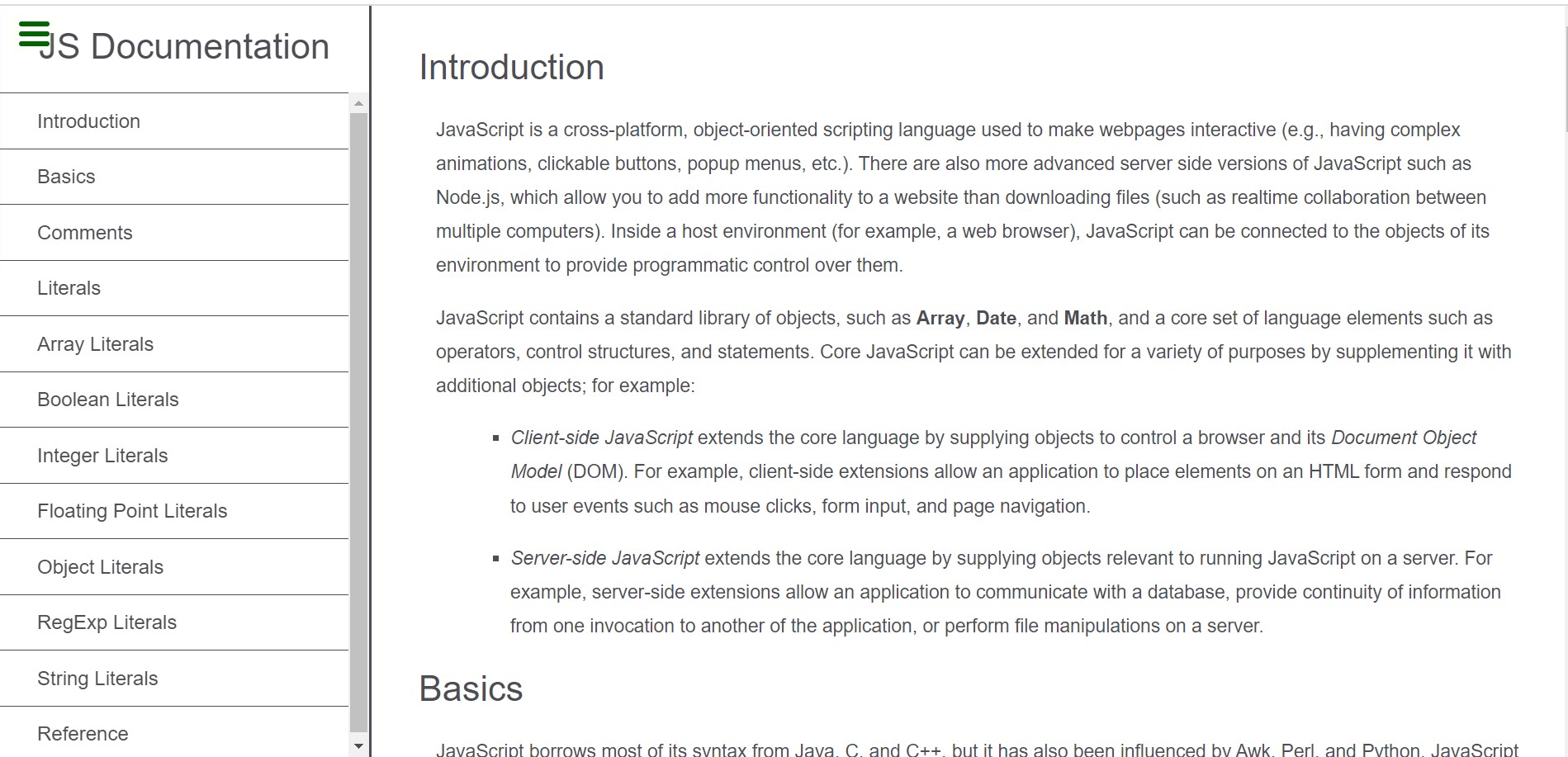 Technical Documentation Page Project
