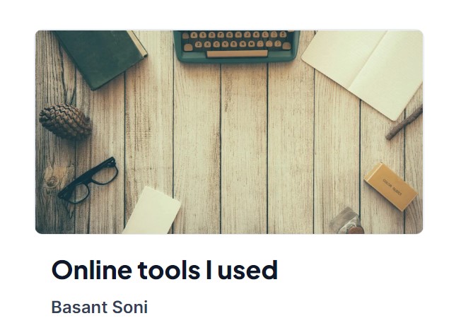 Online tools I used