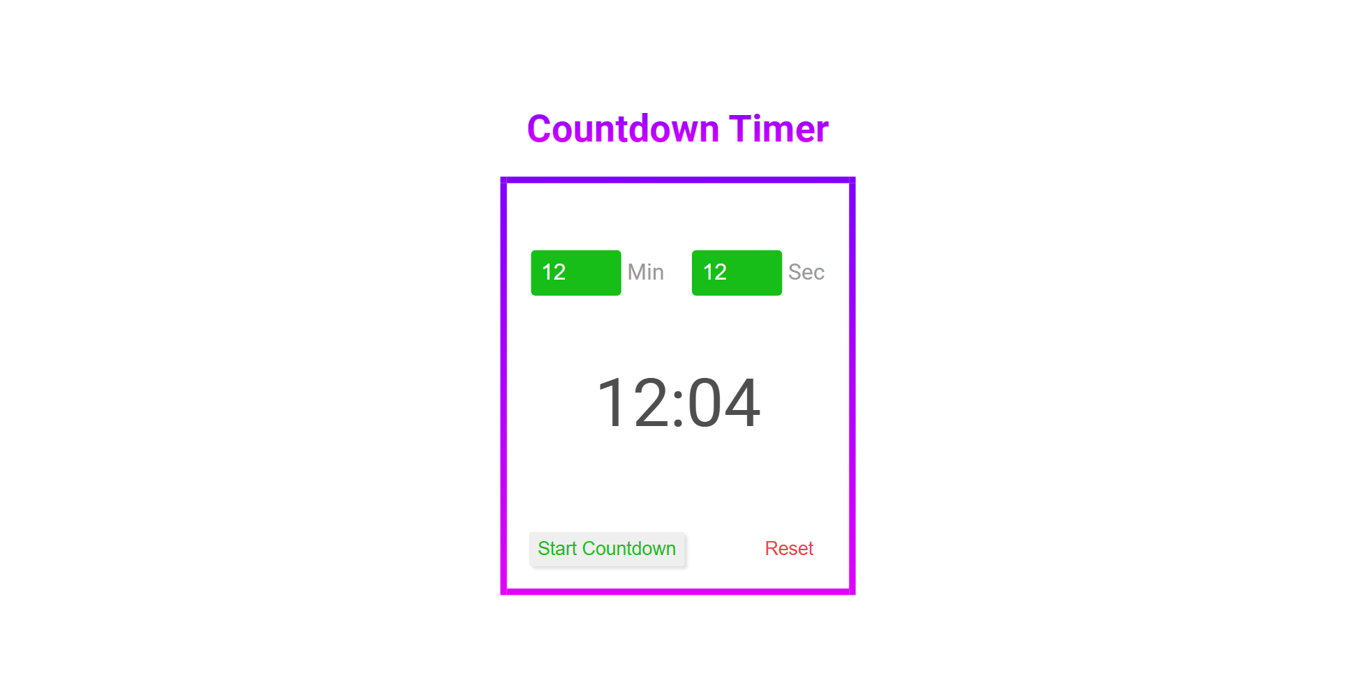 Countdown Timer