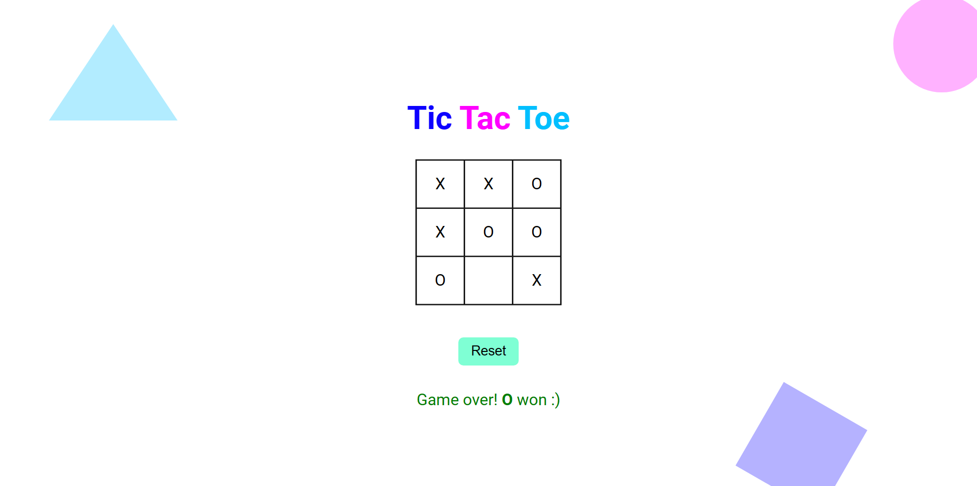 Tic Tac Toe Game